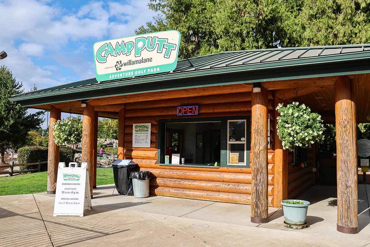 Exterior view of Camp Putt check in station