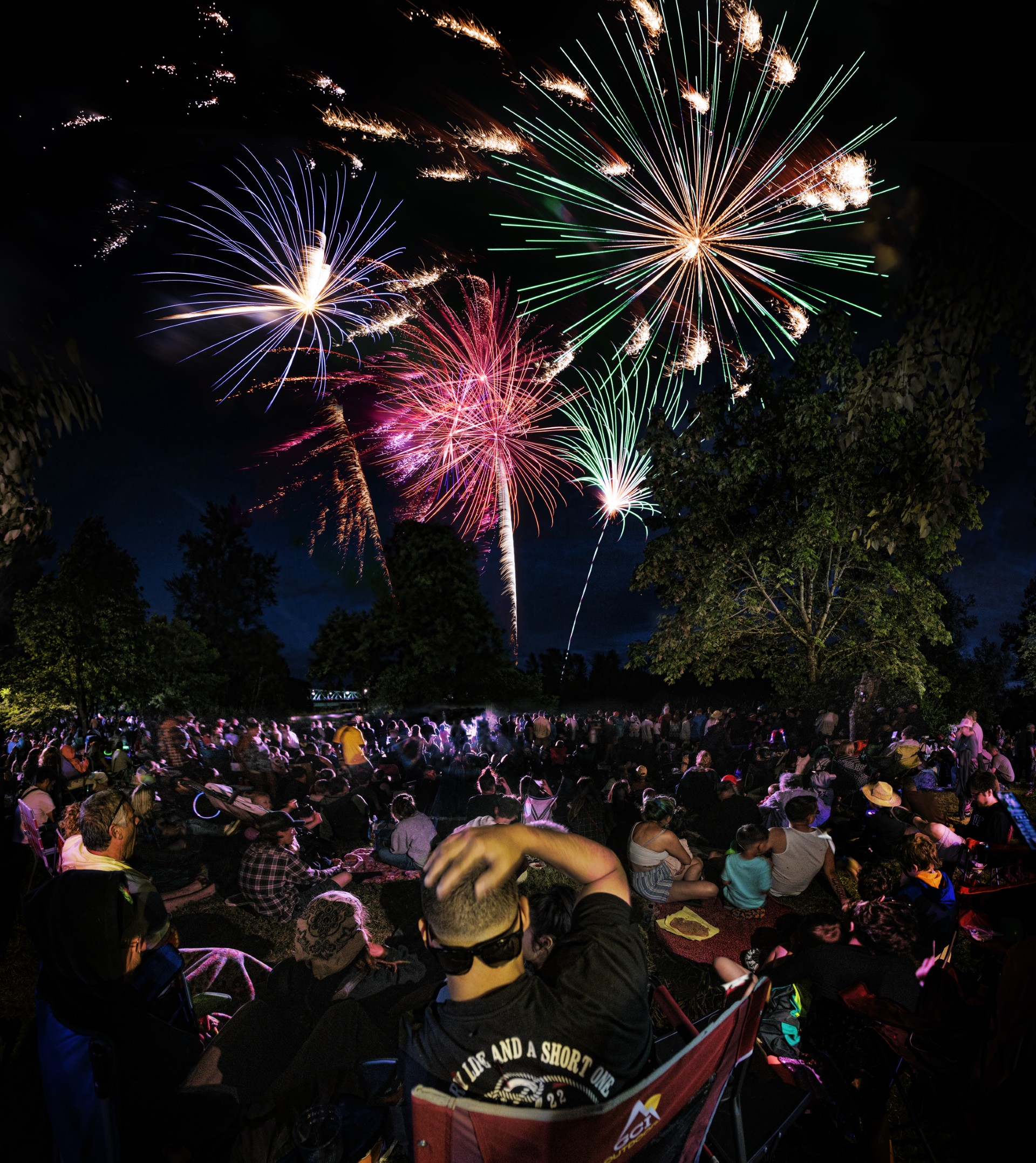 Fireworks display at SUB's Light of Liberty event, held at Island Park