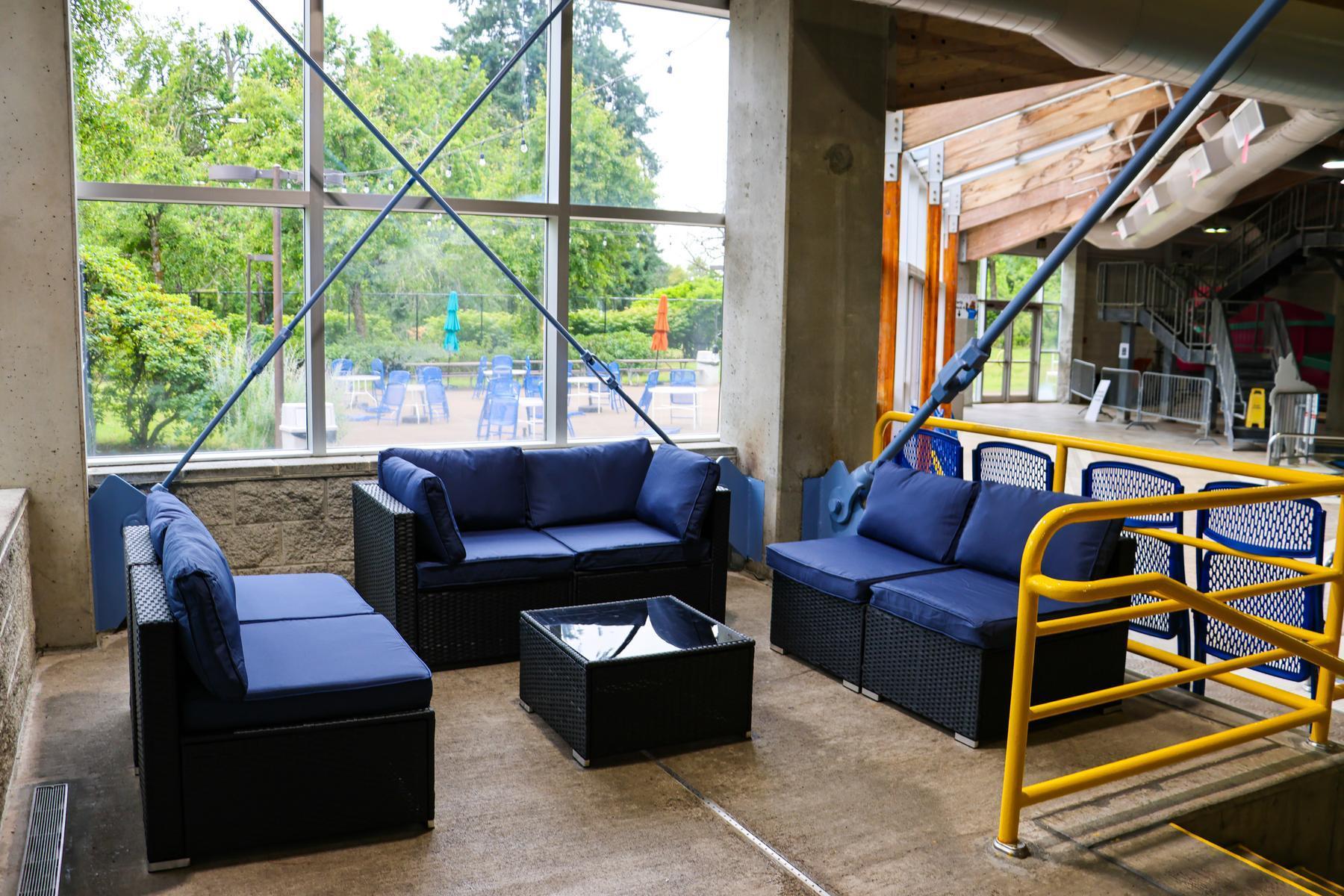 Comfortable, reservable seating at Splash