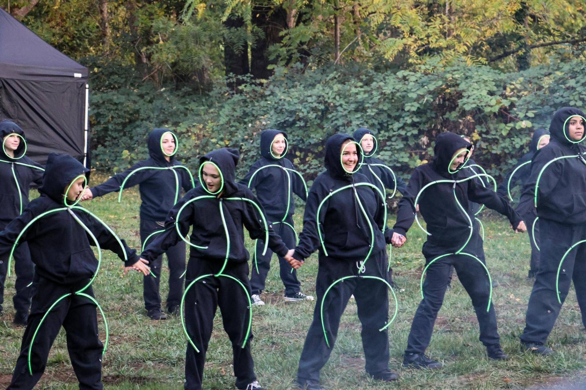 Glow stick dancers