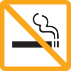 Cigarette with a prohibited slash