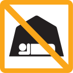 Tent with a prohibited slash